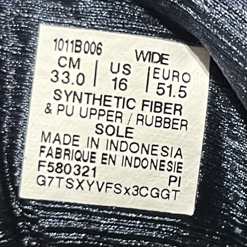 ASICS style tag